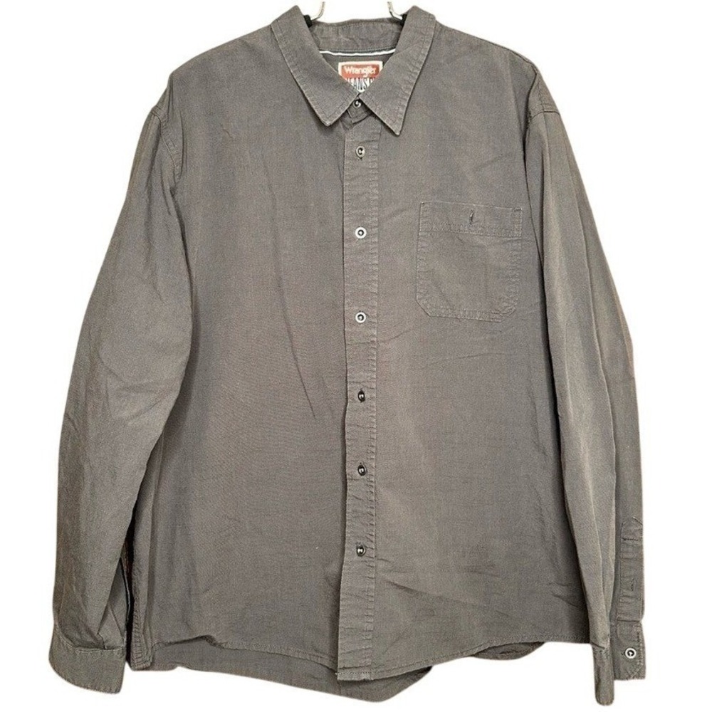Wrangler Relaxed Fit Workwear Utility Casual Button Down Jeans Co Shirt Mens 2XL